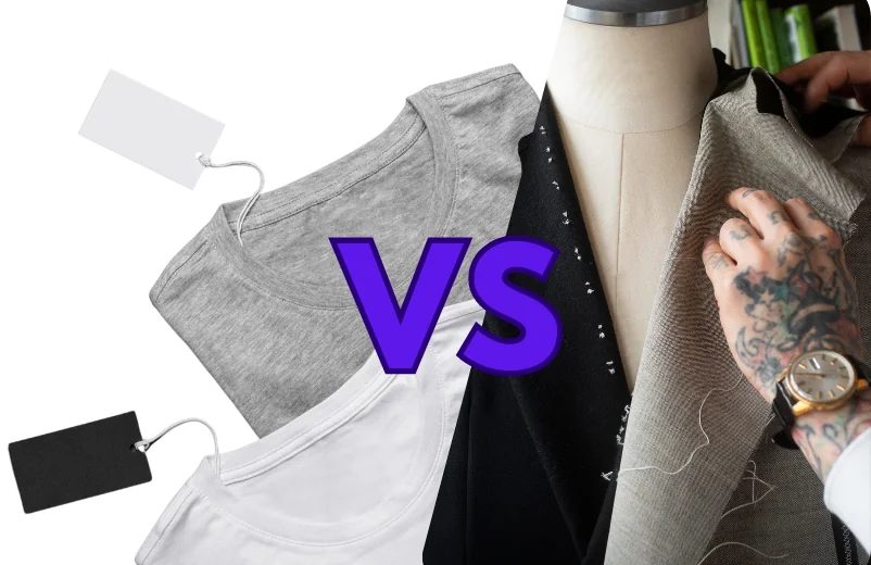COMPARATIVE IMAGE OF PRIVATE LABEL VS CUSTOM CLOTHING MANUFACTURING