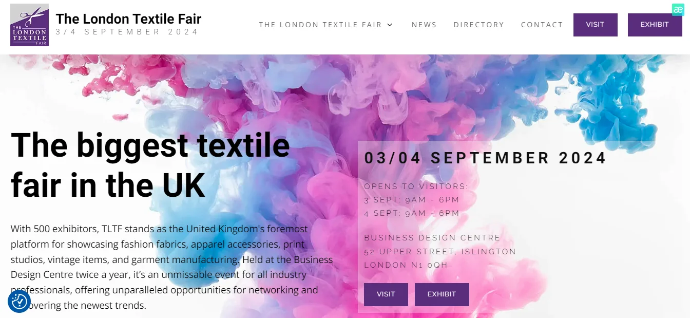 London Textile Fair official website