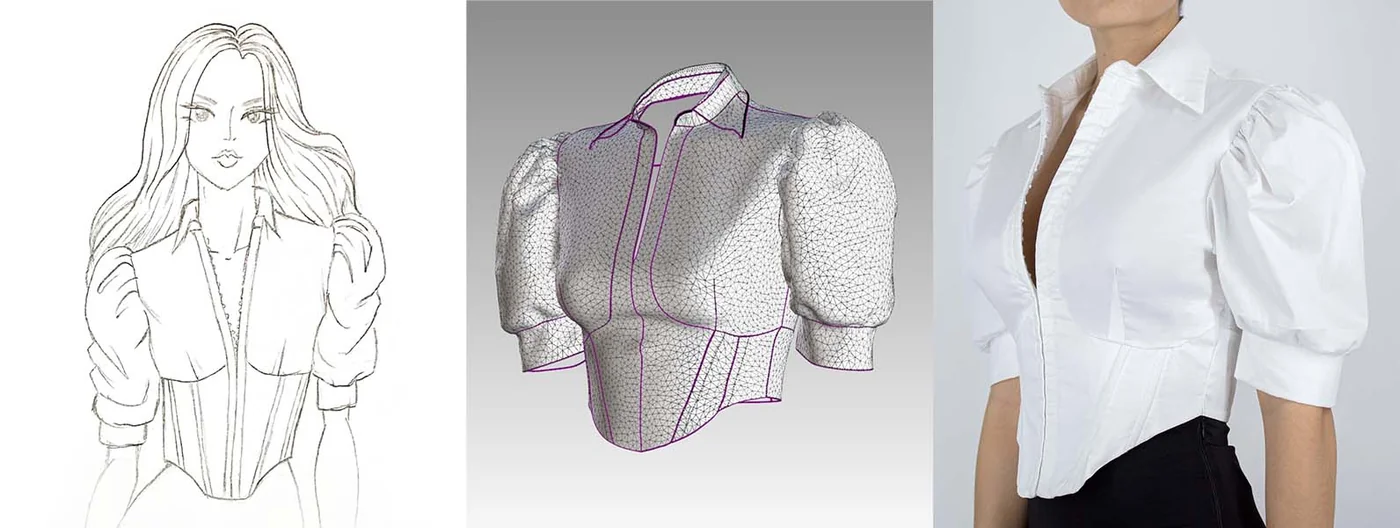 De boceto a modelo 3D a muestra física de ropa en menos de 48 horas GAT Fashion Lab