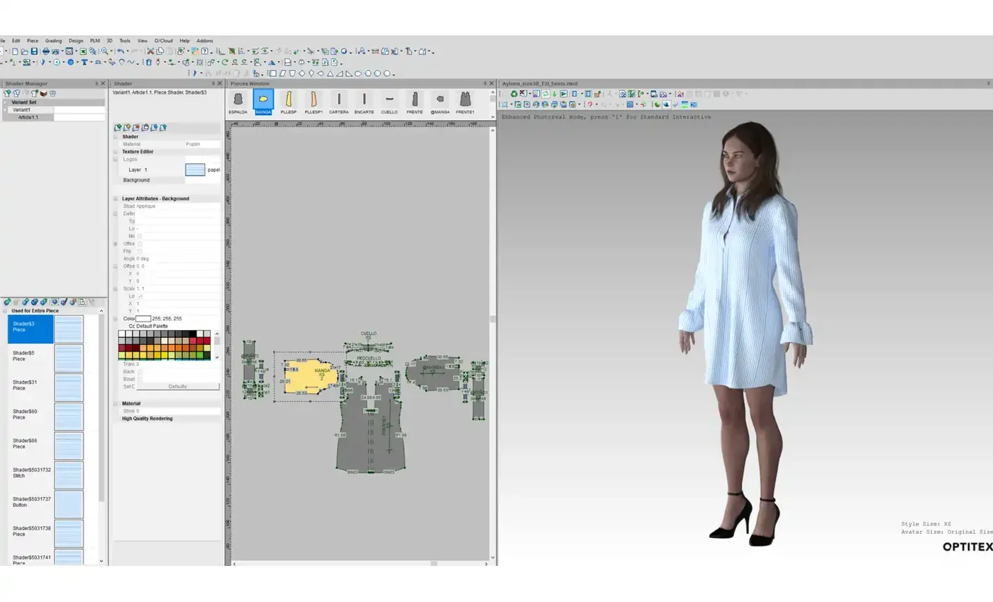 PRENDA ELABORADA EN SOFTWARE 3D OPTITEX