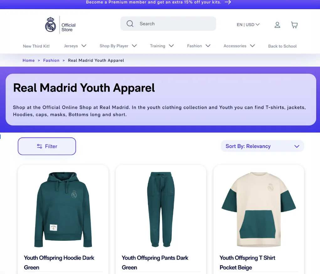 Producción de uniformes y ropa para equipos de fútbol