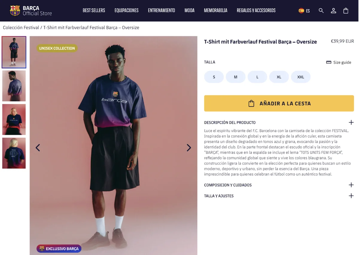 Producción de uniformes y ropa para equipos de fútbol