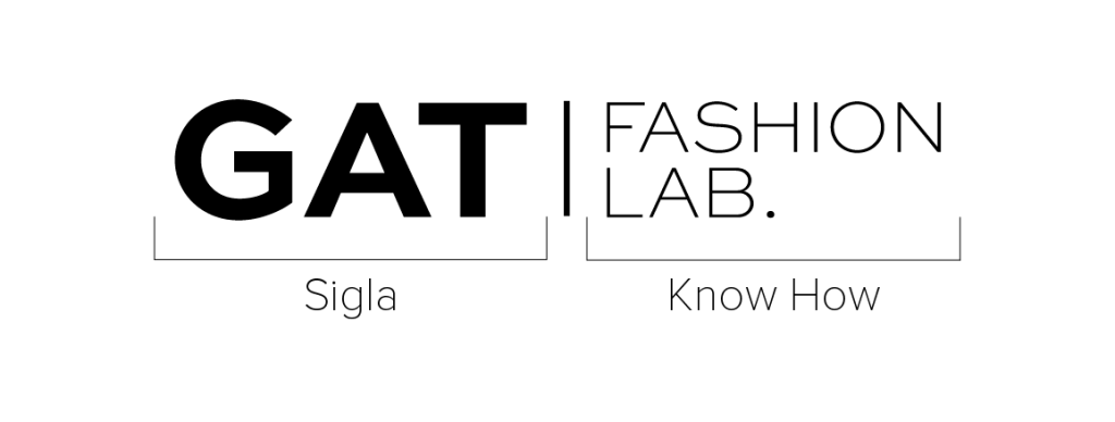 Construcción del logo de GAT Fashion Lab a partir de Grupo Arango Tessone SAS